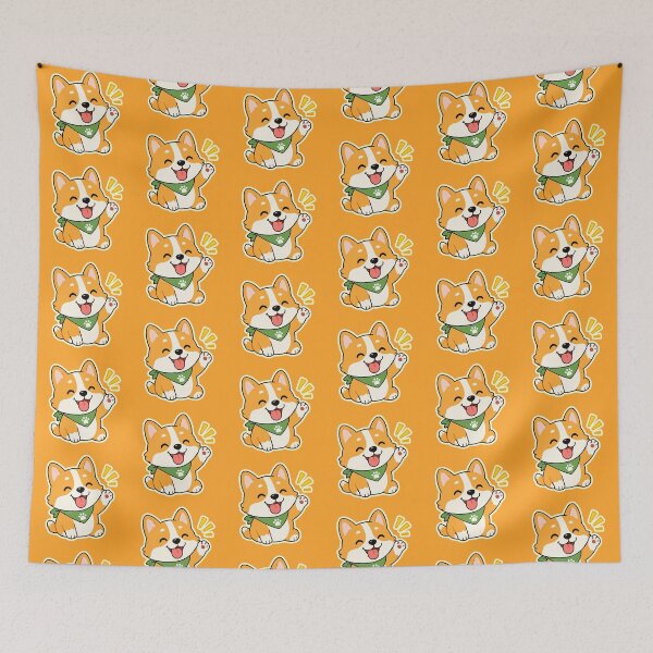 Item preview, Cute Happy Corgi Puppy Dog - Kawaii Smiling Corgi Design designed and sold by Olivra.