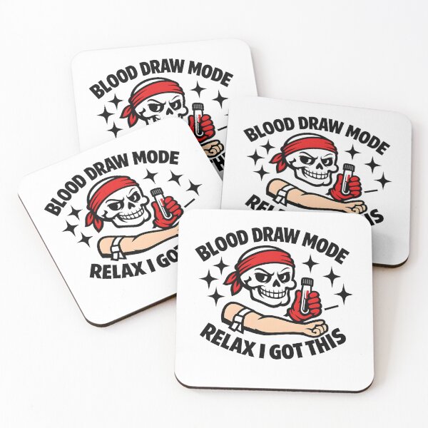 Item preview, Funny Skull Phlebotomist Blood Draw Mode Relax I Medical Tech Humor Design for Phlebotomy Week Gift designed and sold by ClinicalHubs.