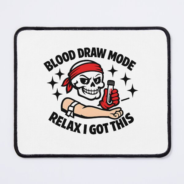 Item preview, Funny Skull Phlebotomist Blood Draw Mode Relax I Medical Tech Humor Design for Phlebotomy Week Gift designed and sold by ClinicalHubs.