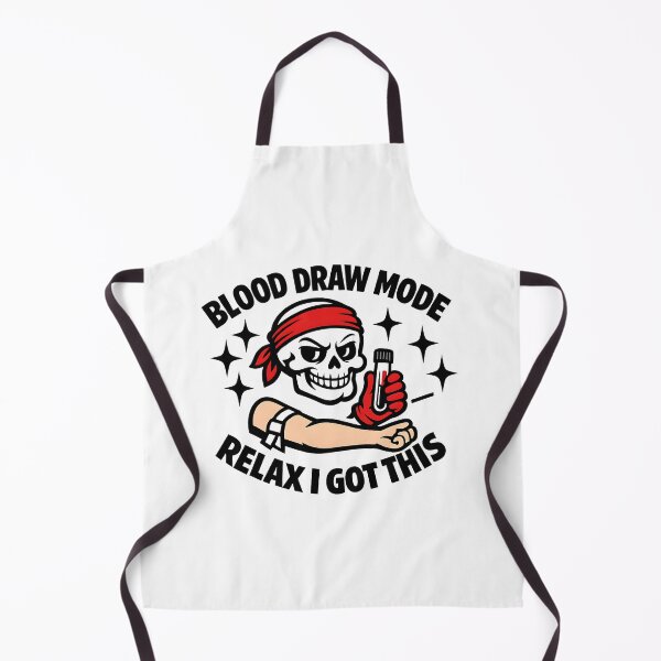 Item preview, Funny Skull Phlebotomist Blood Draw Mode Relax I Medical Tech Humor Design for Phlebotomy Week Gift designed and sold by ClinicalHubs.