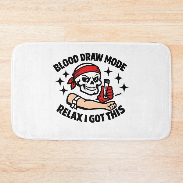 Item preview, Funny Skull Phlebotomist Blood Draw Mode Relax I Medical Tech Humor Design for Phlebotomy Week Gift designed and sold by ClinicalHubs.