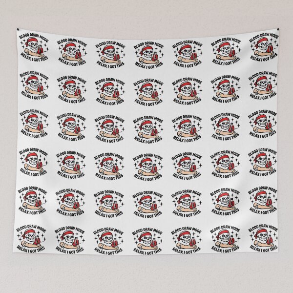 Item preview, Funny Skull Phlebotomist Blood Draw Mode Relax I Medical Tech Humor Design for Phlebotomy Week Gift designed and sold by ClinicalHubs.