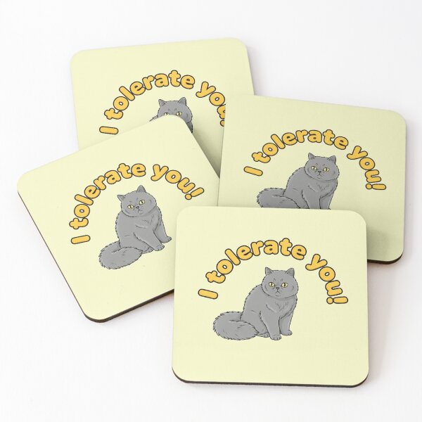 Item preview, Martin the Cat - I Tolerate You Funny Introvert Quote - Grey Cat designed and sold by naughty-raccoon.