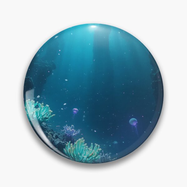 Item preview, Glowing Alien Ocean Reef with Bioluminescent Creatures Cinematic Depth designed and sold by Luminous Wilds.