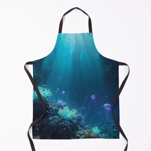 Item preview, Glowing Alien Ocean Reef with Bioluminescent Creatures Cinematic Depth designed and sold by Luminous Wilds.