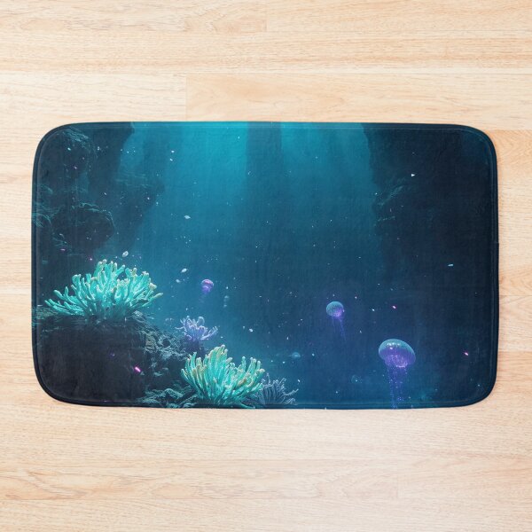 Item preview, Glowing Alien Ocean Reef with Bioluminescent Creatures Cinematic Depth designed and sold by Luminous Wilds.