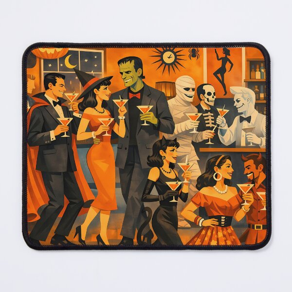 Item preview, Mid Century Modern Bright Halloween Costume Martini Party designed and sold by Lee Hiller Designs.