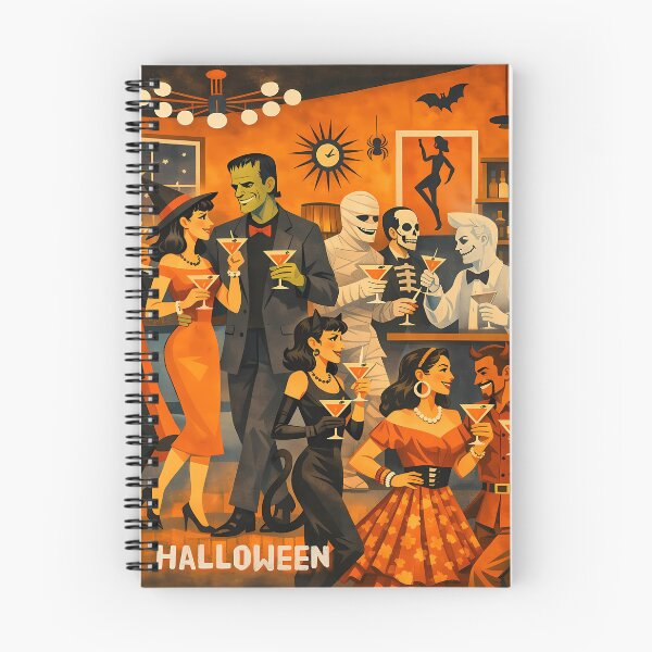 Item preview, Mid Century Modern Bright Halloween Costume Martini Party designed and sold by Lee Hiller Designs.