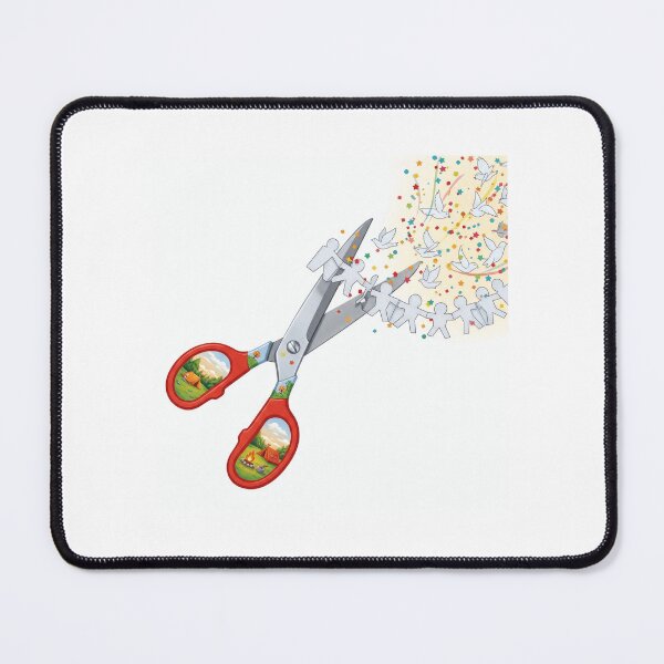Item preview, Red Scissors Paper Dolls Doves designed and sold by AbanoubStore.