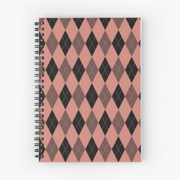 Item preview, Black And Coral Argyle Pattern designed and sold by pattern-archive.