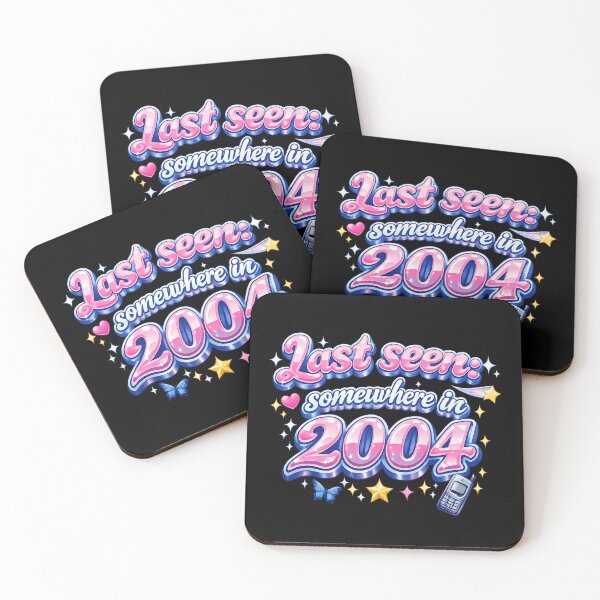 Item preview, Last Seen Somewhere in 2004 – Y2K Nostalgia Aesthetic Bubble Typography Retro Internet Vibes T-Shirt designed and sold by XxZainStylexX.