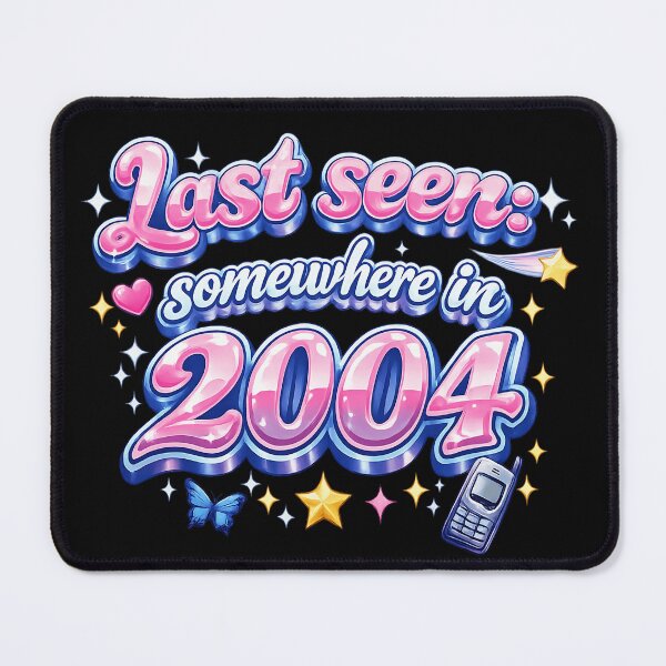 Item preview, Last Seen Somewhere in 2004 – Y2K Nostalgia Aesthetic Bubble Typography Retro Internet Vibes T-Shirt designed and sold by XxZainStylexX.