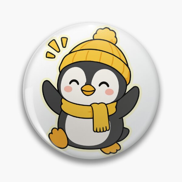 Item preview, Cute Happy Penguin Sticker Kawaii Smiling Penguin Design designed and sold by Olivra.