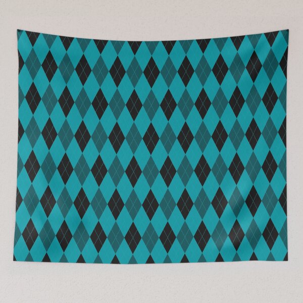 Item preview, Black And Cyan Argyle Pattern designed and sold by pattern-archive.