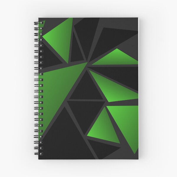 Item preview, Emerald Green and Black Shattered Geometric Triangles designed and sold by Typomuse-studio.
