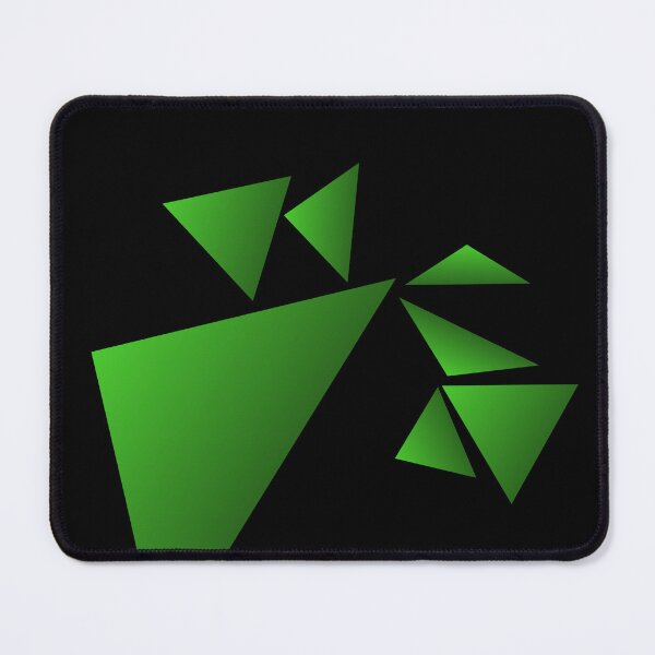 Item preview, Emerald Green and Black Shattered Geometric Triangles designed and sold by Typomuse-studio.