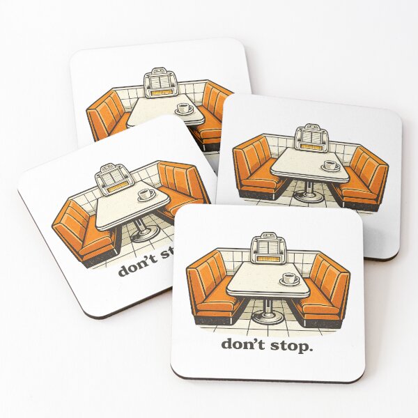 Item preview, Dont Stop Classic Diner Booth Jukebox Coffee Cup Retro Mid Century Americana Roadside New Jersey Mafia   designed and sold by The Junto Shop.