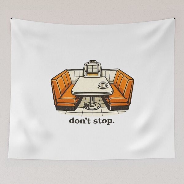Item preview, Dont Stop Classic Diner Booth Jukebox Coffee Cup Retro Mid Century Americana Roadside New Jersey Mafia   designed and sold by The Junto Shop.