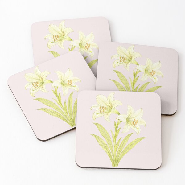 Item preview, Lily of Gentle Light – White Lily Botanical on Blush Parchment  designed and sold by Piret Victoria Ribas.