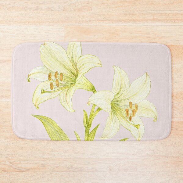 Item preview, Lily of Gentle Light – White Lily Botanical on Blush Parchment  designed and sold by Piret Victoria Ribas.