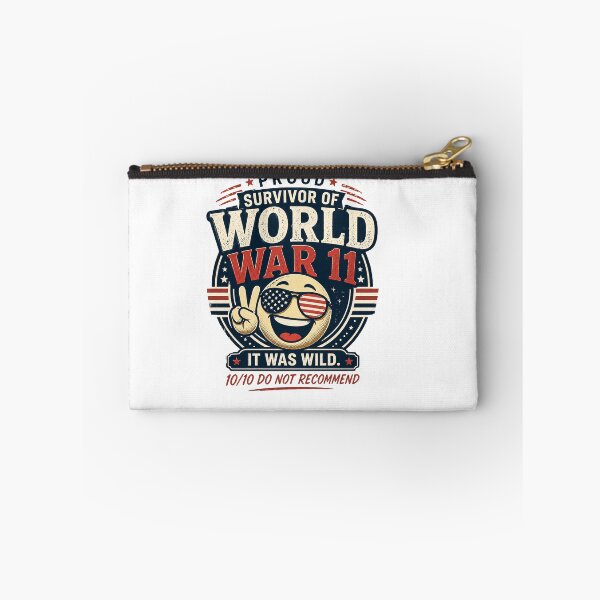 Item preview, Proud Survivor of World War 11 Shirt Funny Patriotic Meme Tee It Was Wild 10/10 Do Not Recommend Vintage Humor Graphic Shirt designed and sold by HotTakeThreads.