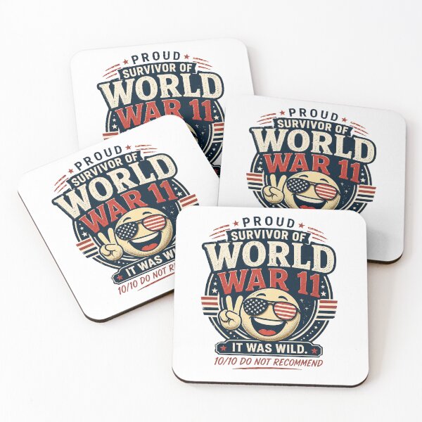 Item preview, Proud Survivor of World War 11 Shirt Funny Patriotic Meme Tee It Was Wild 10/10 Do Not Recommend Vintage Humor Graphic Shirt designed and sold by HotTakeThreads.