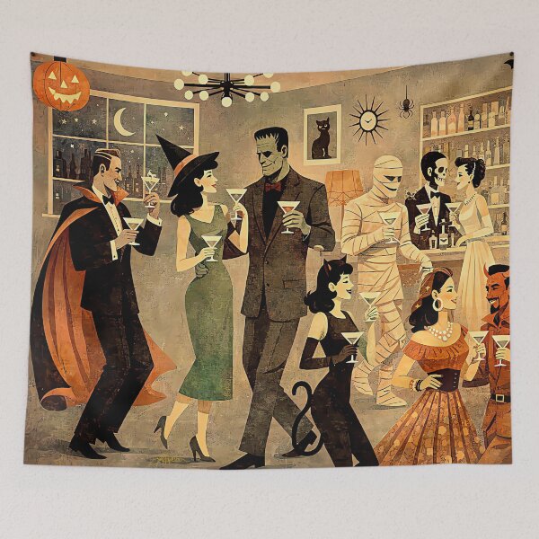 Item preview, Mid Century Modern Retro 40s Halloween Costume Martini Party designed and sold by Lee Hiller Designs.