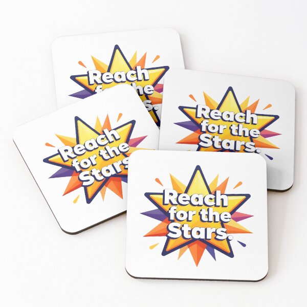 Item preview, An artistic star with the phrase “Reach for the Stars.” designed and sold by Beleza e Estilo.