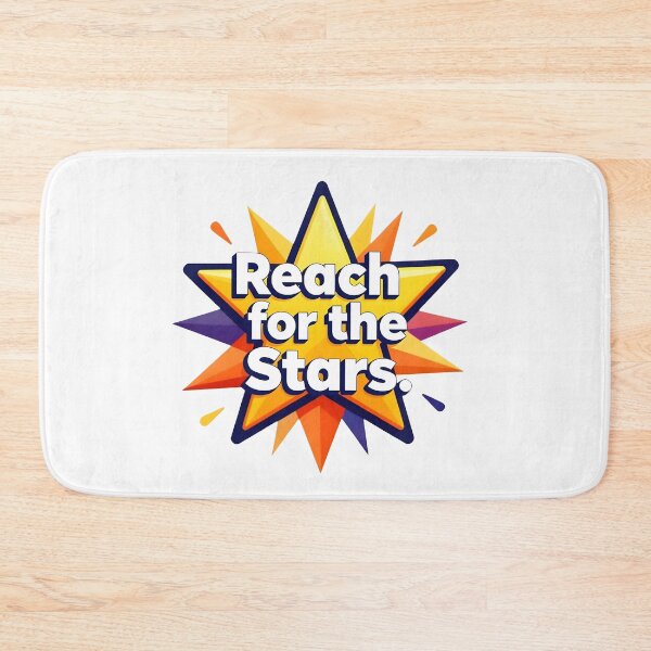 Item preview, An artistic star with the phrase “Reach for the Stars.” designed and sold by Beleza e Estilo.