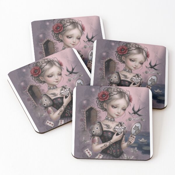 Item preview, once upon a never. Gothic Surreal Girl Wall Art Print – Dark Fairytale Portrait designed and sold by Piagor.