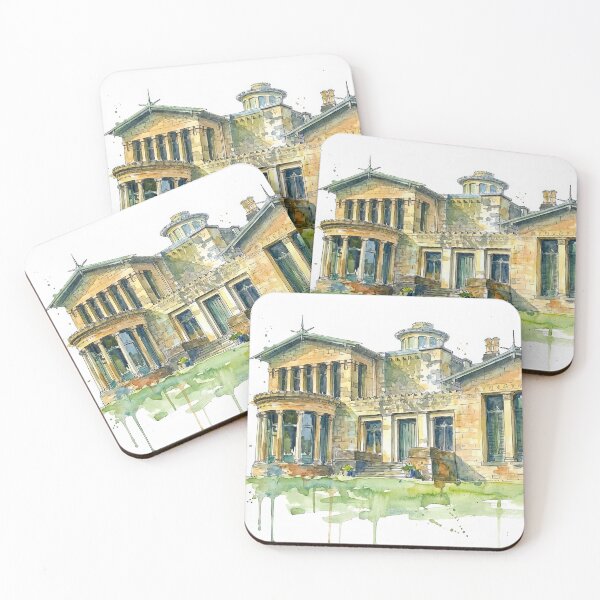 Item preview, Watercolour illustration of Holmwood House, Glasgow, Scotland designed and sold by davidelder.