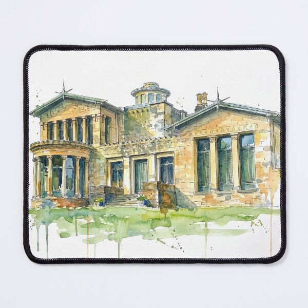 Item preview, Watercolour illustration of Holmwood House, Glasgow, Scotland designed and sold by davidelder.
