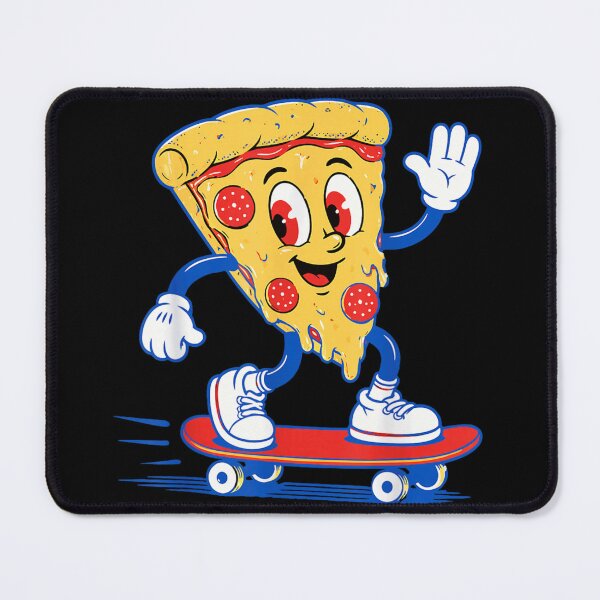 Item preview, Vintage Rubber Hose Cartoon Pizza Slice Riding Skateboard Fun Food Art designed and sold by EricCotanori.