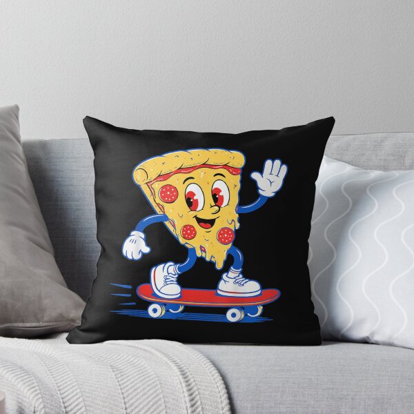 Item preview, Vintage Rubber Hose Cartoon Pizza Slice Riding Skateboard Fun Food Art designed and sold by EricCotanori.