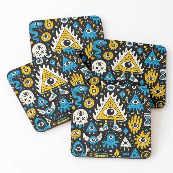 Item preview, Weird Mystic Eye Doodle Pattern designed and sold by ZetaDream.
