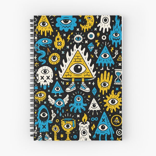 Item preview, Weird Mystic Eye Doodle Pattern designed and sold by ZetaDream.