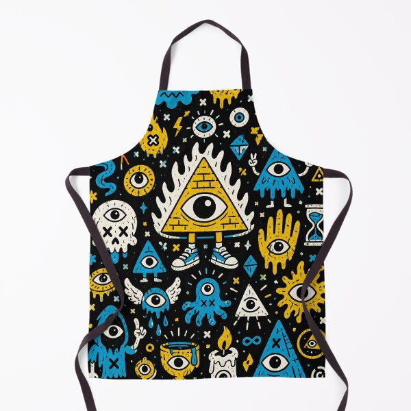 Item preview, Weird Mystic Eye Doodle Pattern designed and sold by ZetaDream.