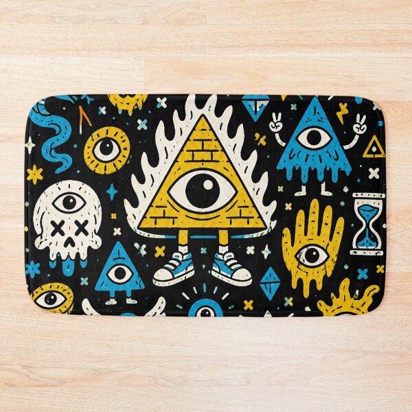 Item preview, Weird Mystic Eye Doodle Pattern designed and sold by ZetaDream.