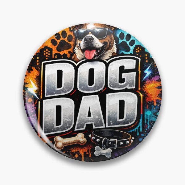 Item preview, Dog Dad – Funny Typography Design designed and sold by Groops-78.