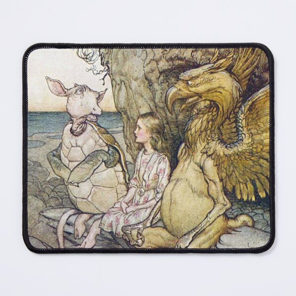 Item preview, The Gryphon and the Mock Turtle by Arthur Rackham | Alice in Wonderland Vintage Illustration Print designed and sold by Grand Illusions.