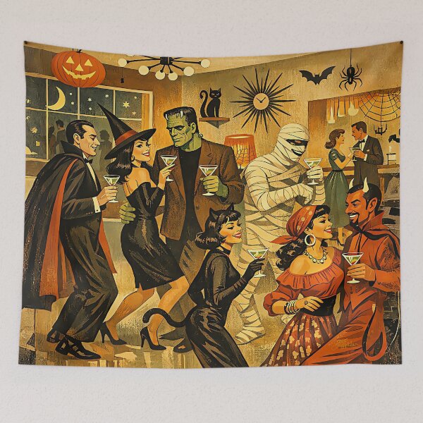 Item preview, Mid Century Retro 50s Halloween Costume Martini Party designed and sold by Lee Hiller Designs.