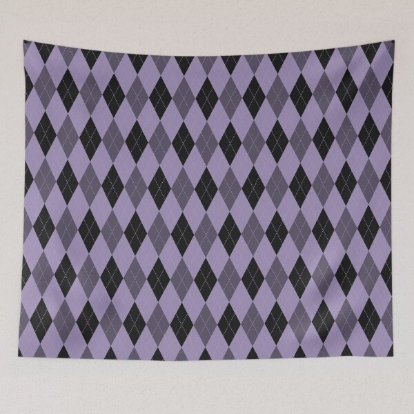 Item preview, Black And Lilac Argyle Pattern designed and sold by pattern-archive.