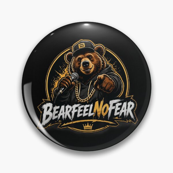 Item preview, Hip Hop Rapper Bear Mascot Urban Streetwear Bear Feel No Fear designed and sold by EricCotanori.