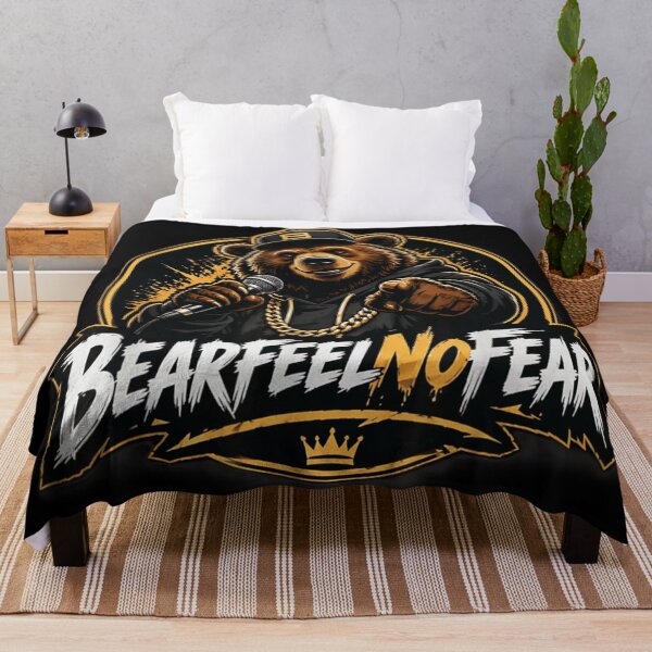 Item preview, Hip Hop Rapper Bear Mascot Urban Streetwear Bear Feel No Fear designed and sold by EricCotanori.