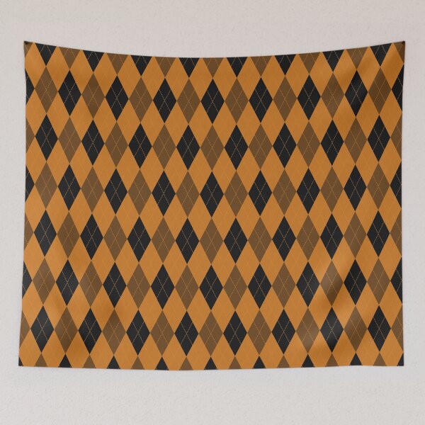 Item preview, Black And Orange Argyle Pattern designed and sold by pattern-archive.
