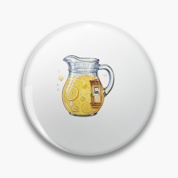 Item preview, Glass Lemon Pitcher Cottage Scene designed and sold by AbanoubStore.
