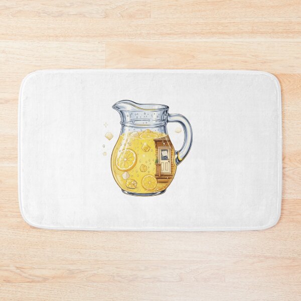 Item preview, Glass Lemon Pitcher Cottage Scene designed and sold by AbanoubStore.