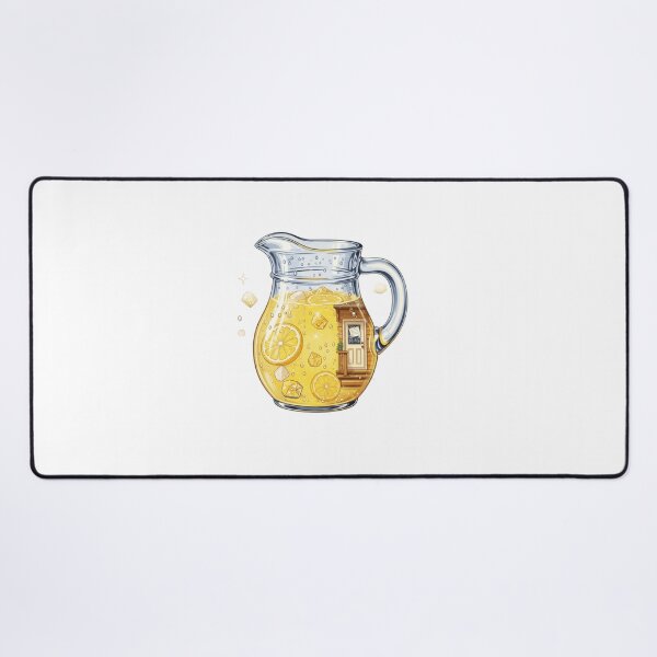 Item preview, Glass Lemon Pitcher Cottage Scene designed and sold by AbanoubStore.