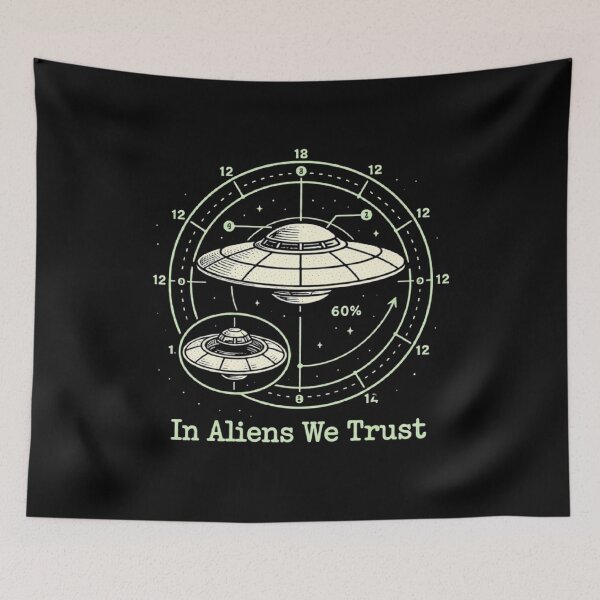 Item preview, RESIDENT ALIEN In Alien We Trust designed and sold by ALL ART .