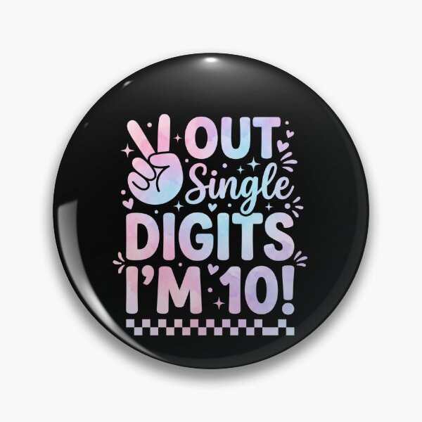 Item preview, Peace-Out-Single-Digits-I'm-10!-Tenth-Birthday-Double-Digits-Celebration designed and sold by SofenArt.